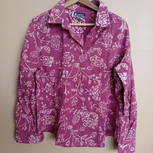 Columbia Pink Floral Long Sleeve Shirt